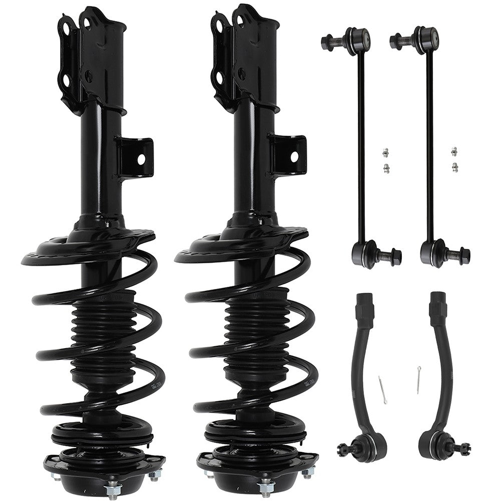 6x Front  Complete Struts Sway Bars Outer Tie Rods For Hyundai Elantra 2011-2016 6B93BC-57