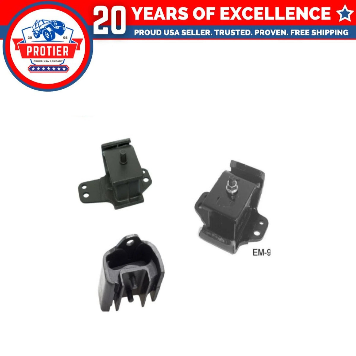 Motor & Trans Mount 3PCS Set Compatible for 1998-2004 Nissan Frontier 2WD 2.4L/ 6B93BC-57