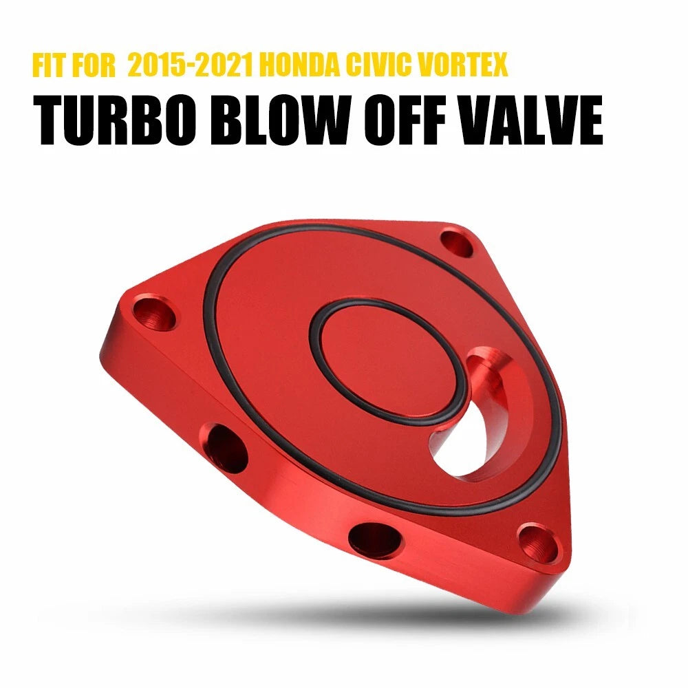 Turbo Blow Off Valve Plate Spacer BOV Fit 2015-2021 Honda Civic Vortex Red EOA 6B93BC-57