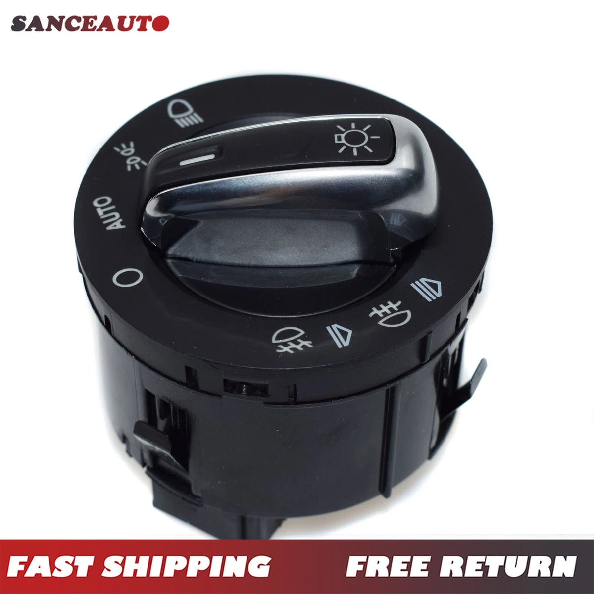 For 04-07 Audi A6 S6 RS6 C6 Q7 Chrome Headlight Control Switch 4F1941531E 6B93BC-57