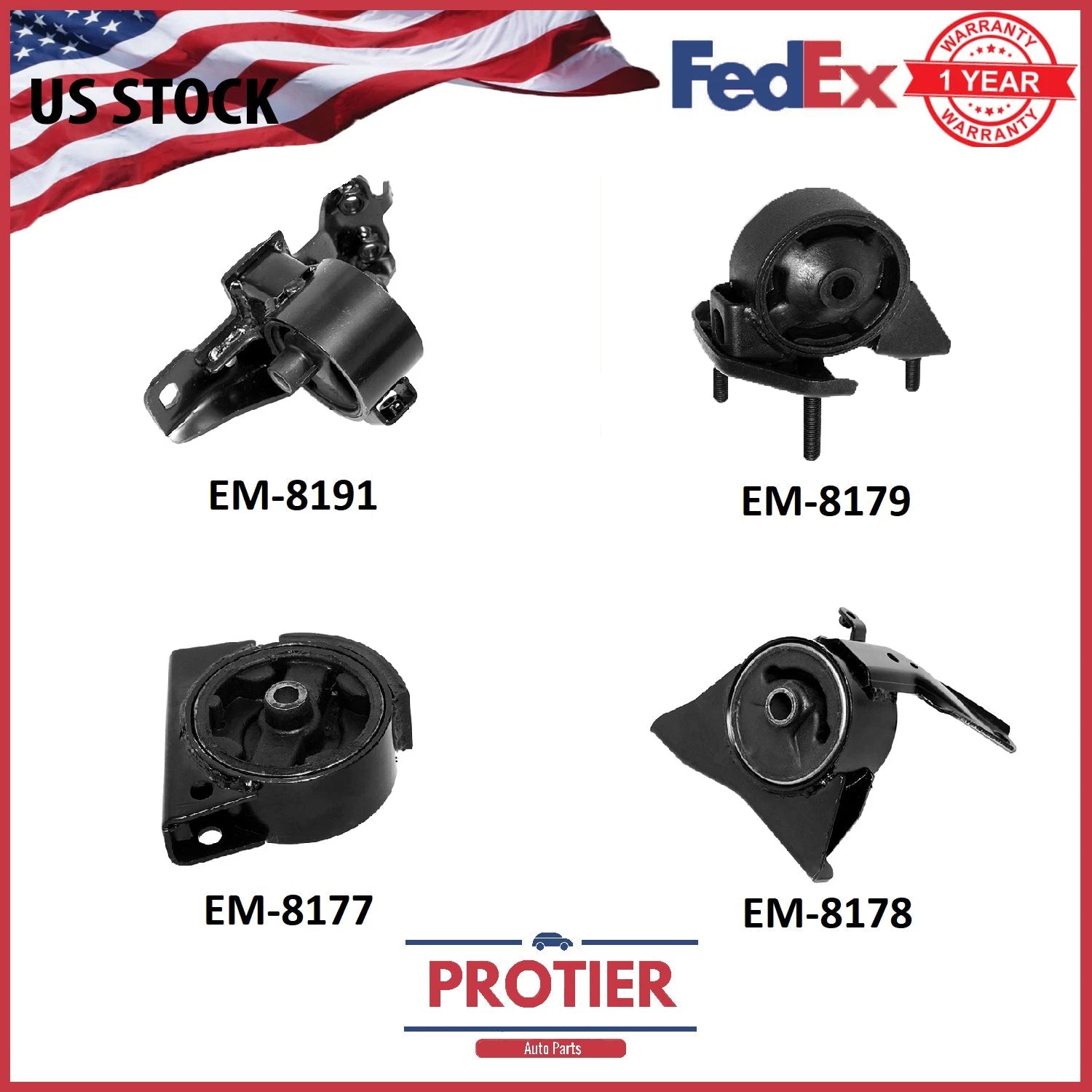 Engine Motor & Trans Mount Set for 1993-1997 Toyota Corolla 1.6L Automatic 6B93BC-57