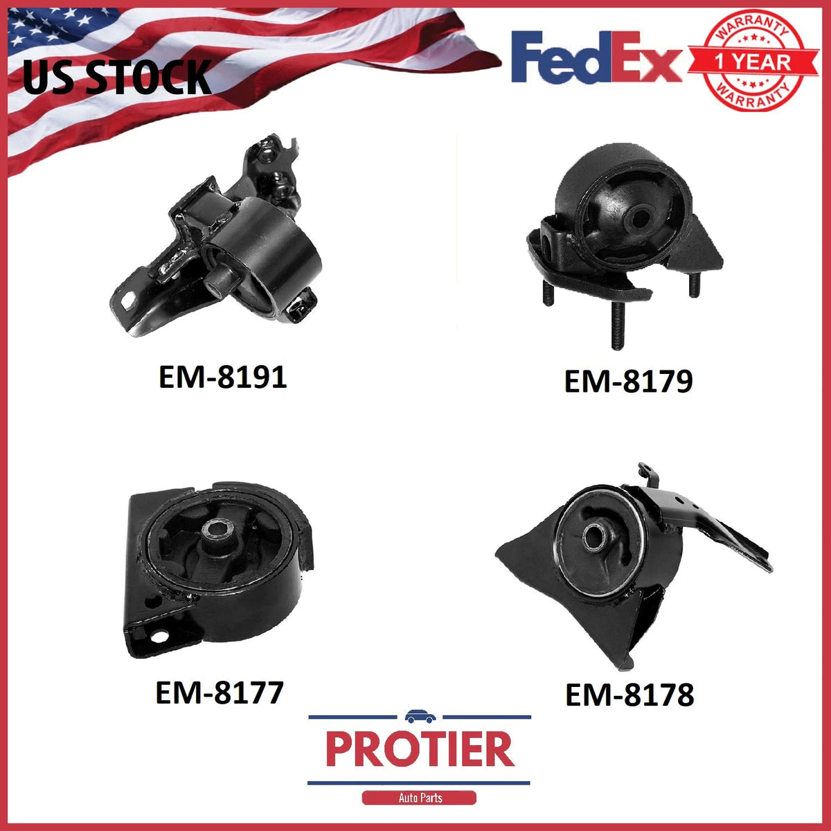 Engine Motor & Trans Mount Set for 1993-1997 Toyota Corolla 1.6L Automatic 6B93BC-57