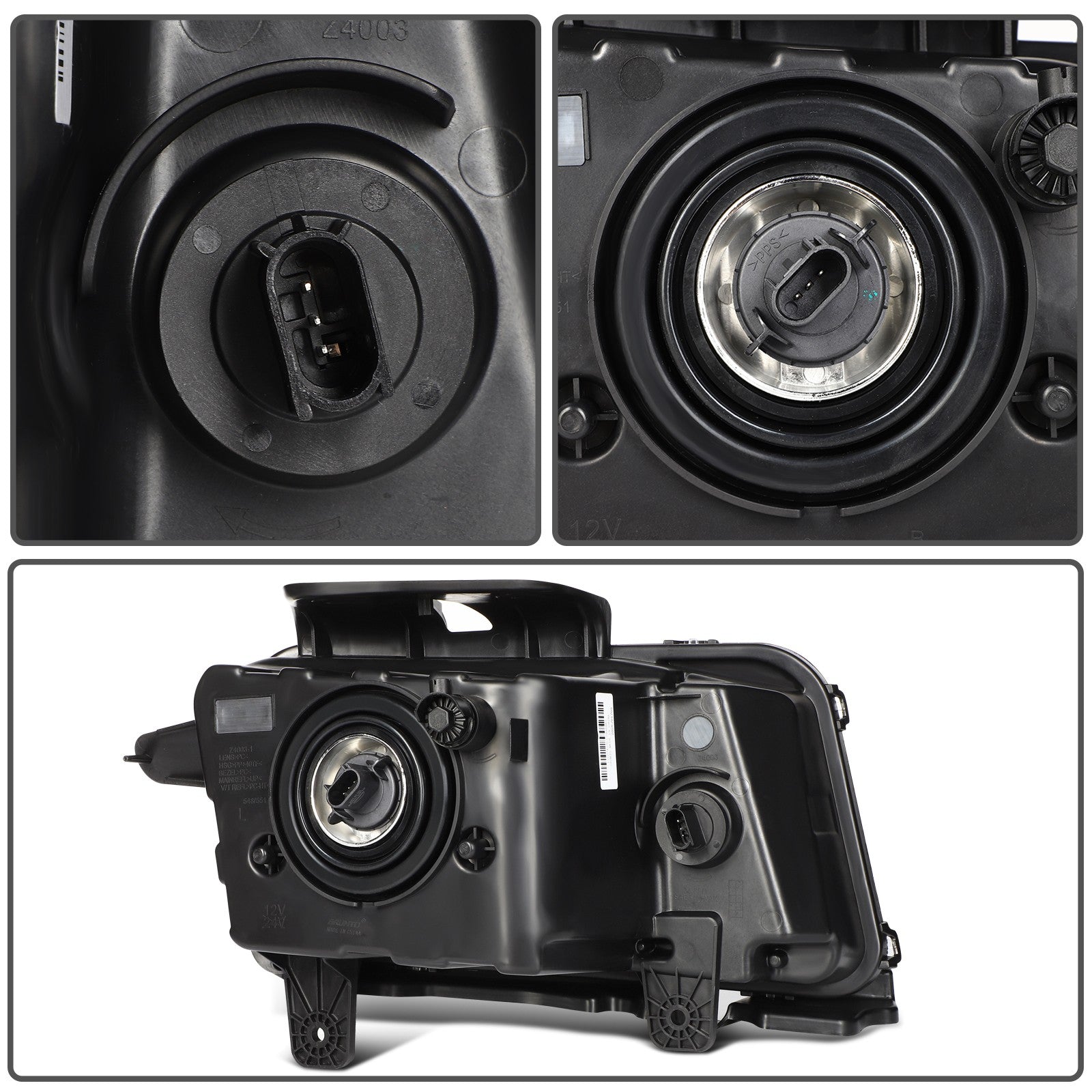 For 2010 2011-2013 Chevy Camaro Black Housing Headlight Assembly Left Side 6B93BC-57