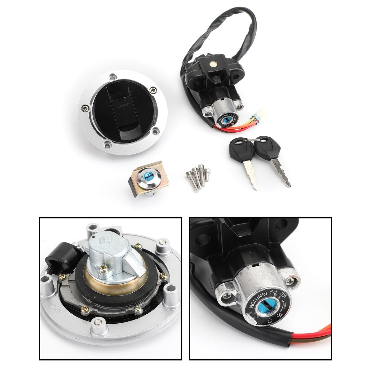 Ignition Switch Gas Cap Lock Set Key for Suzuki SFV650 2009-2015 SV650 2008-2012
