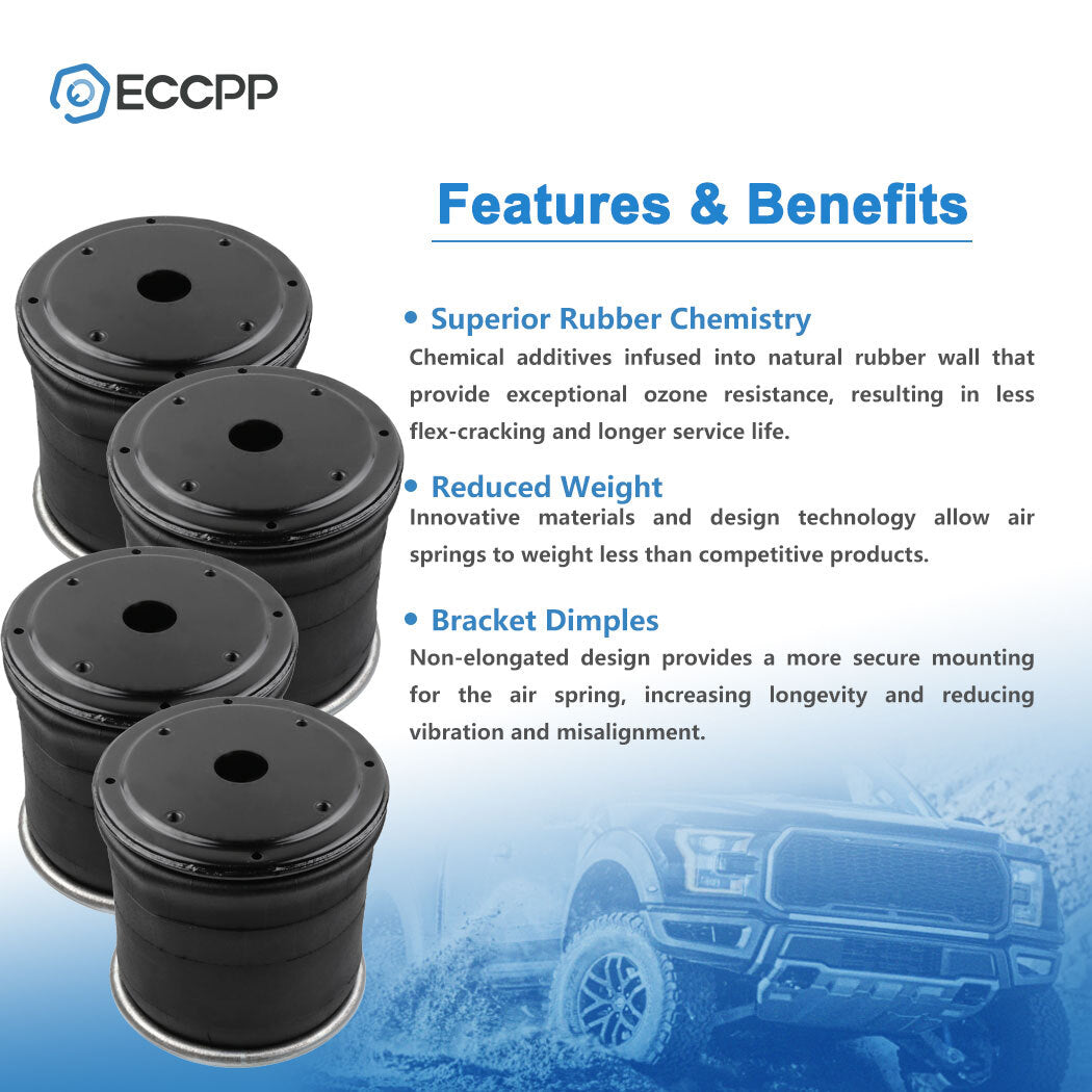 4Pcs W01-358-8050 Air Suspension Bag Spring For Goodyear 1R14-039 Hendrickson 6B93BC-57