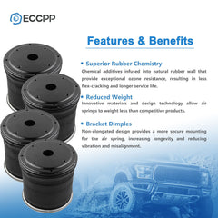 4Pcs W01-358-8050 Air Suspension Bag Spring For Goodyear 1R14-039 Hendrickson 6B93BC-57