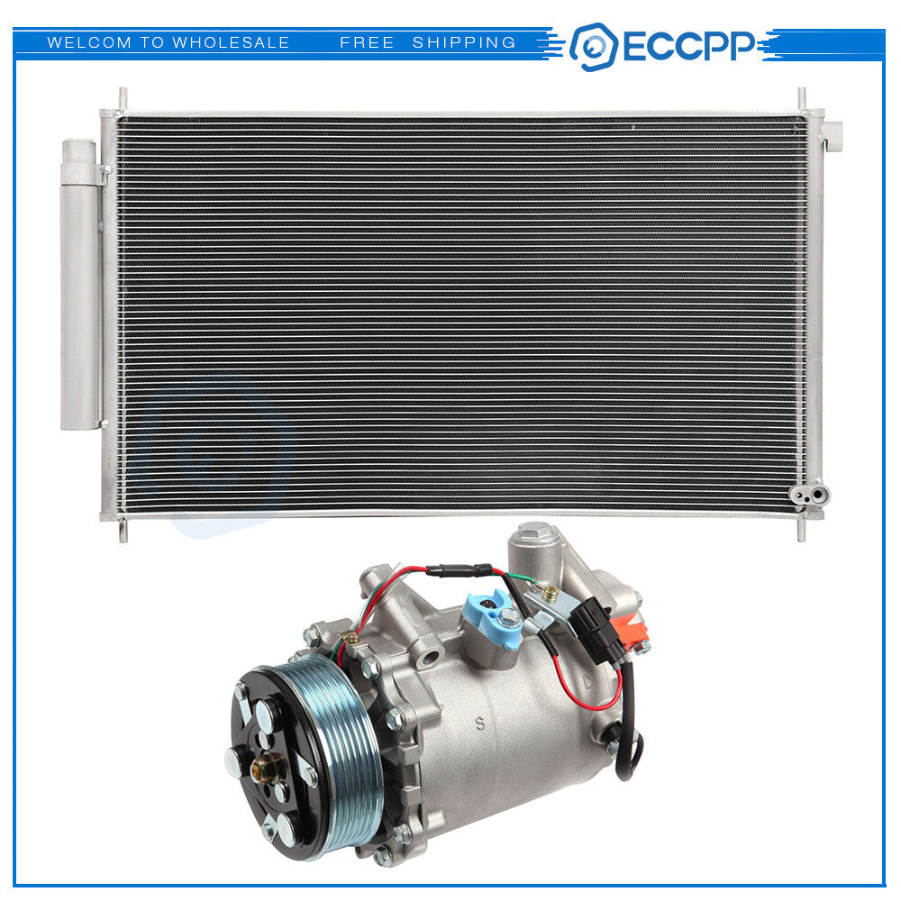 AC Condenser & AC Compressor Cooling Kit For 2012-2015 Honda CR-V 6B93BC-57