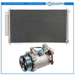 AC Condenser & AC Compressor Cooling Kit For 2012-2015 Honda CR-V 6B93BC-57