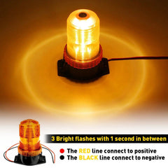2x Emergency Warning strobe lights 30 LED Amber Beacon Flashing Forklift Truck A 6B93BC-57