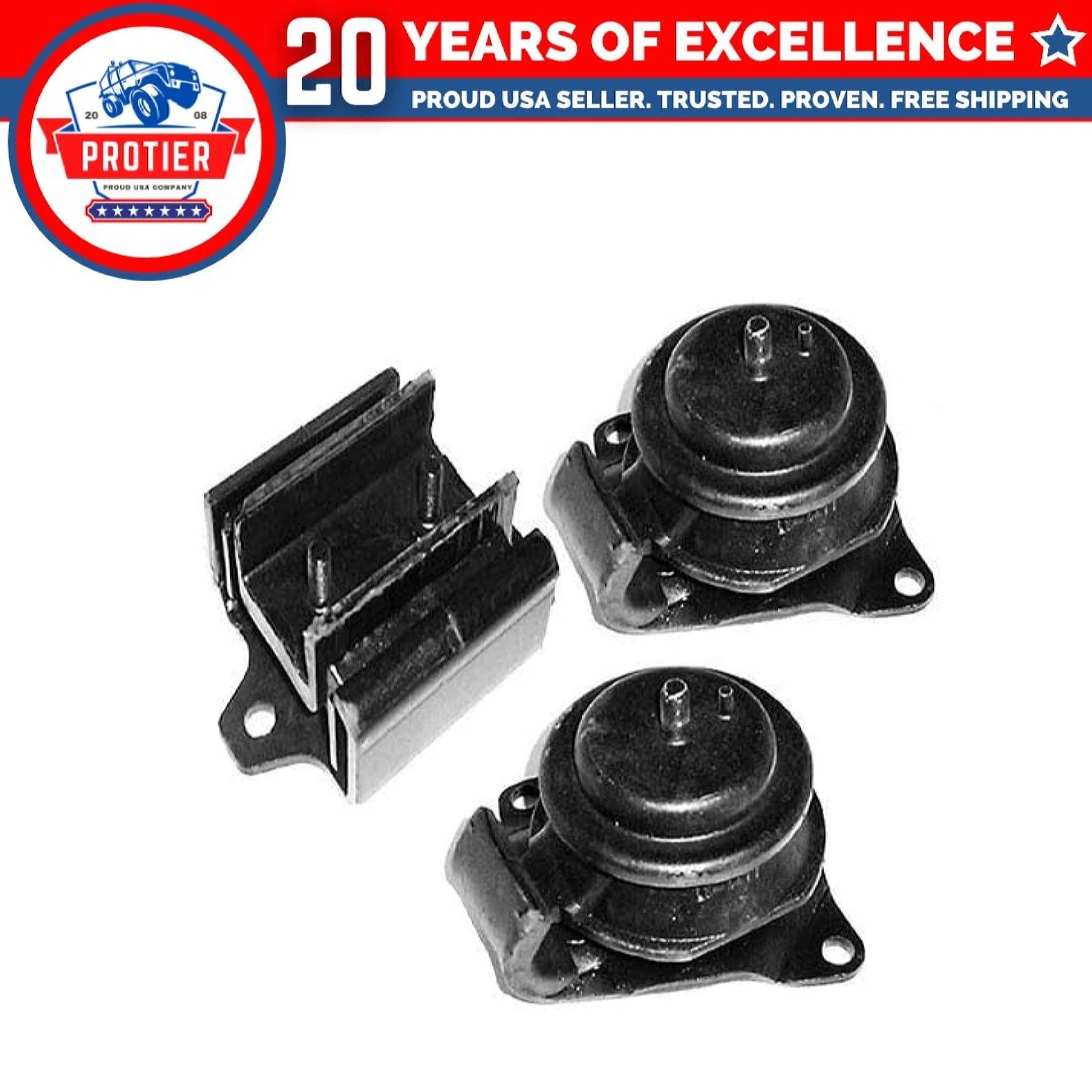 Fits 1987-1995 Nissan Pathfinder 3.0L 4WD Engine Motor & Trans Mount Set 3PCS : 6B93BC-57