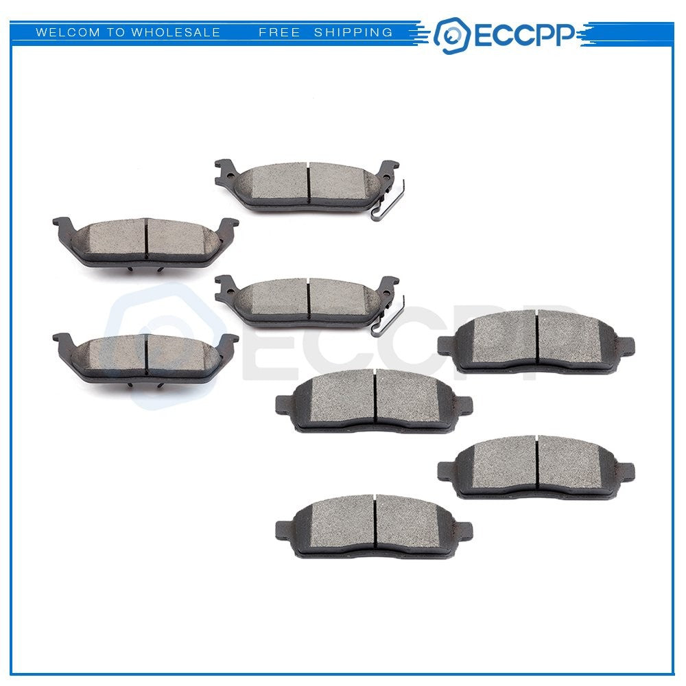 Front and Rear Brake Ceramic Pads Kit For Ford F150 Truck 2005- 2008 Performance 6B93BC-57
