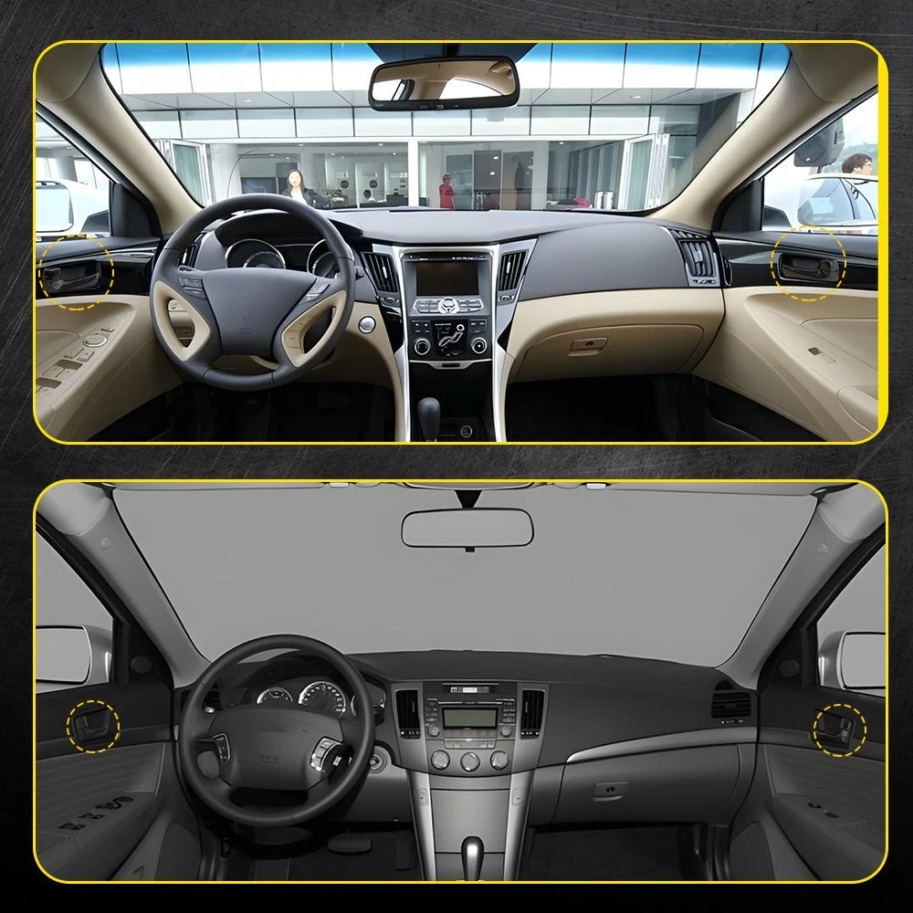 Interior Door Handle For 2008-2010 Hyundai Sonata Front Left & Right Gloss Black 6B93BC-57