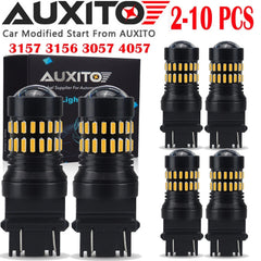 LOT 2-10 AUXITO 3157 3057 4057 LED Amber Yellow Turn Signal Light bulb 48H EOA AUXITO