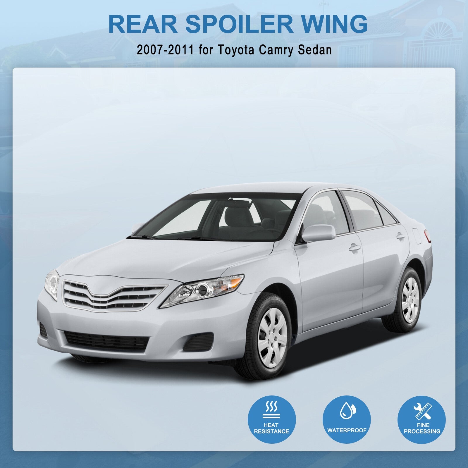 Lightweight For 2007-2011 Toyota Camry Style Wing Spoiler Trunk Lip 6B93BC-57