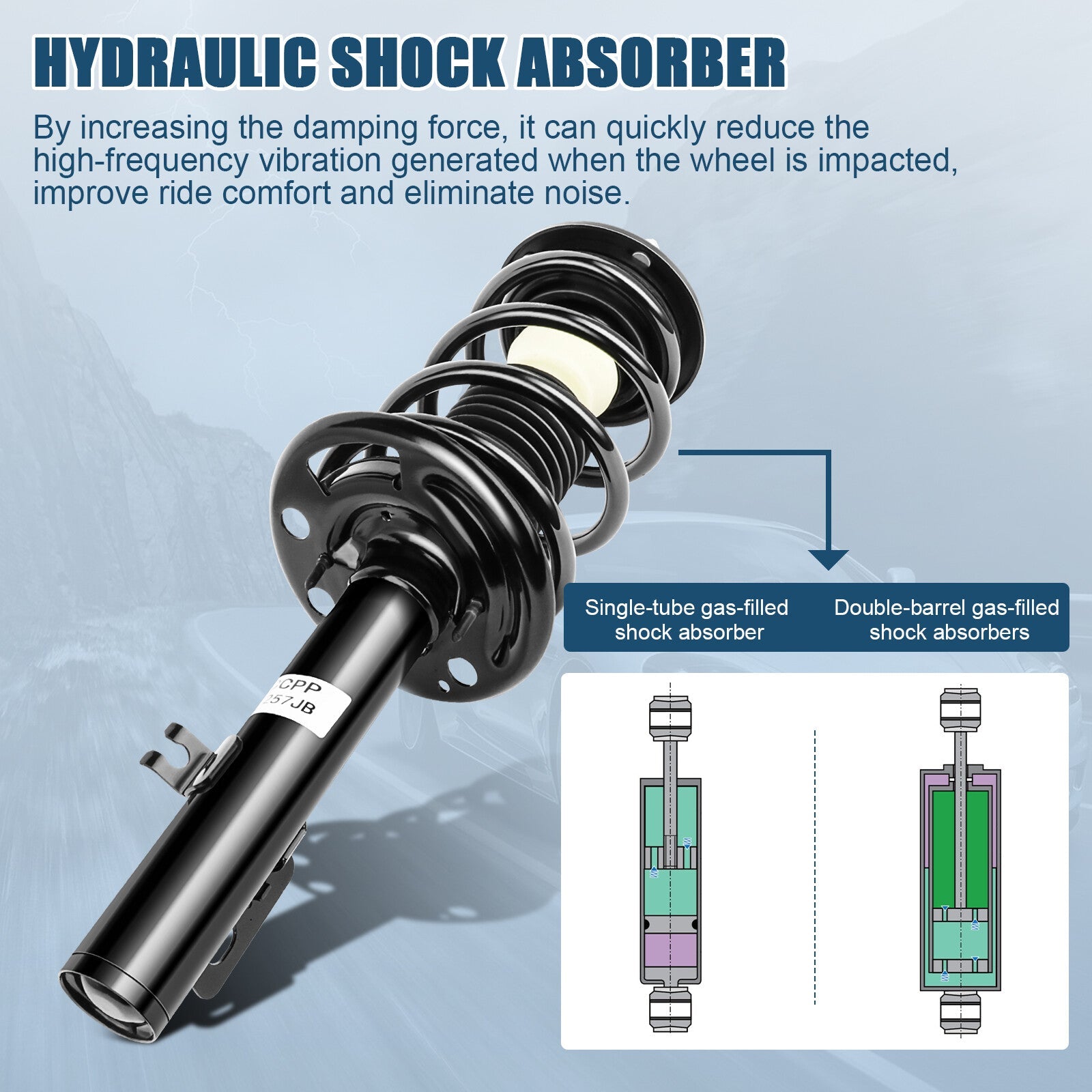 For Ford Flex 2009-11 Front Quick Loaded Complete Gas Shocks Spring Assembly ×2 6B93BC-57