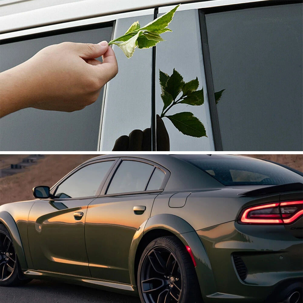 6PCS Black Gloss Pillar Posts Door Window Trim Cover 2011-2021 for Dodge Charger 6B93BC-57