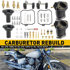 Carburetor Carb Intake Manifolds Boots For Yamaha V Star 650 XVS650 1998-2016 EA 6B93BC-57