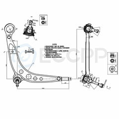 2Pcs Front Lower Control Arms Suspension Kit For 1992-2002 BMW 3 Seires M3 Z3 6B93BC-57