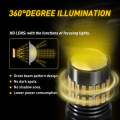 2X AUXITO 3157 3156 AMBER LED TURN SIGNAL LIGHT BULB ERROR FREE ANTI HYPER FLASH AUXITO