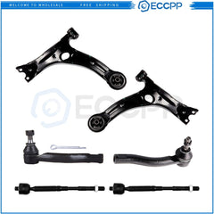 6x Front Lower Control Arm & Tie Rod End Link For 2003-2008 Toyota For Corolla 6B93BC-57