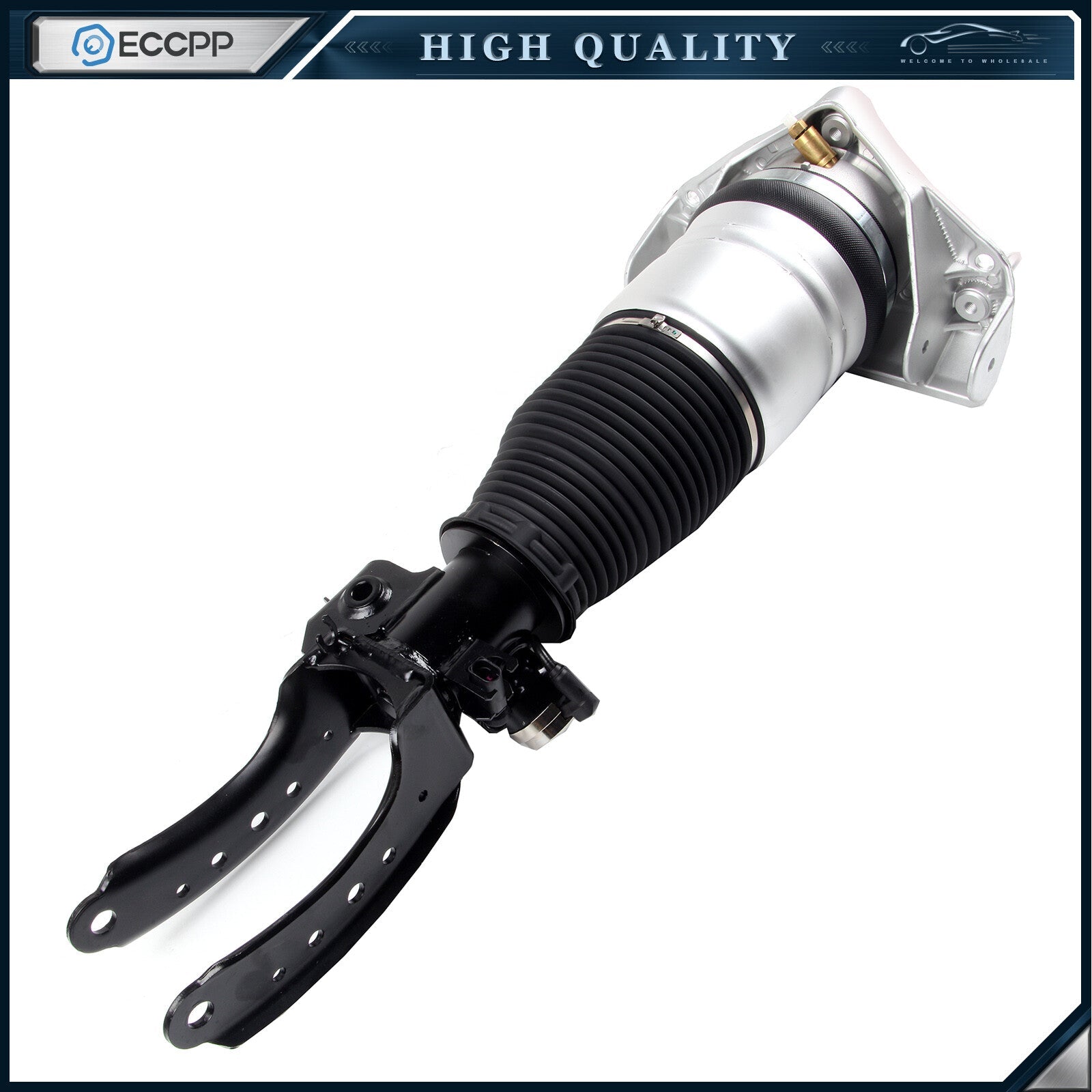 3PCS Front Air Suspension Shock + Compressor For Audi Q7 Porsche Cayenne Touareg 6B93BC-57