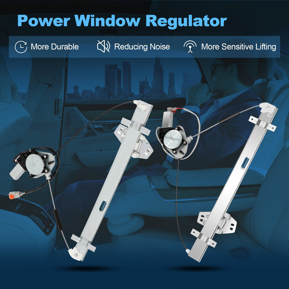 For 2003-2008 Honda Pilot Front Left Right RH Power Window Regulator With Motor 6B93BC-57