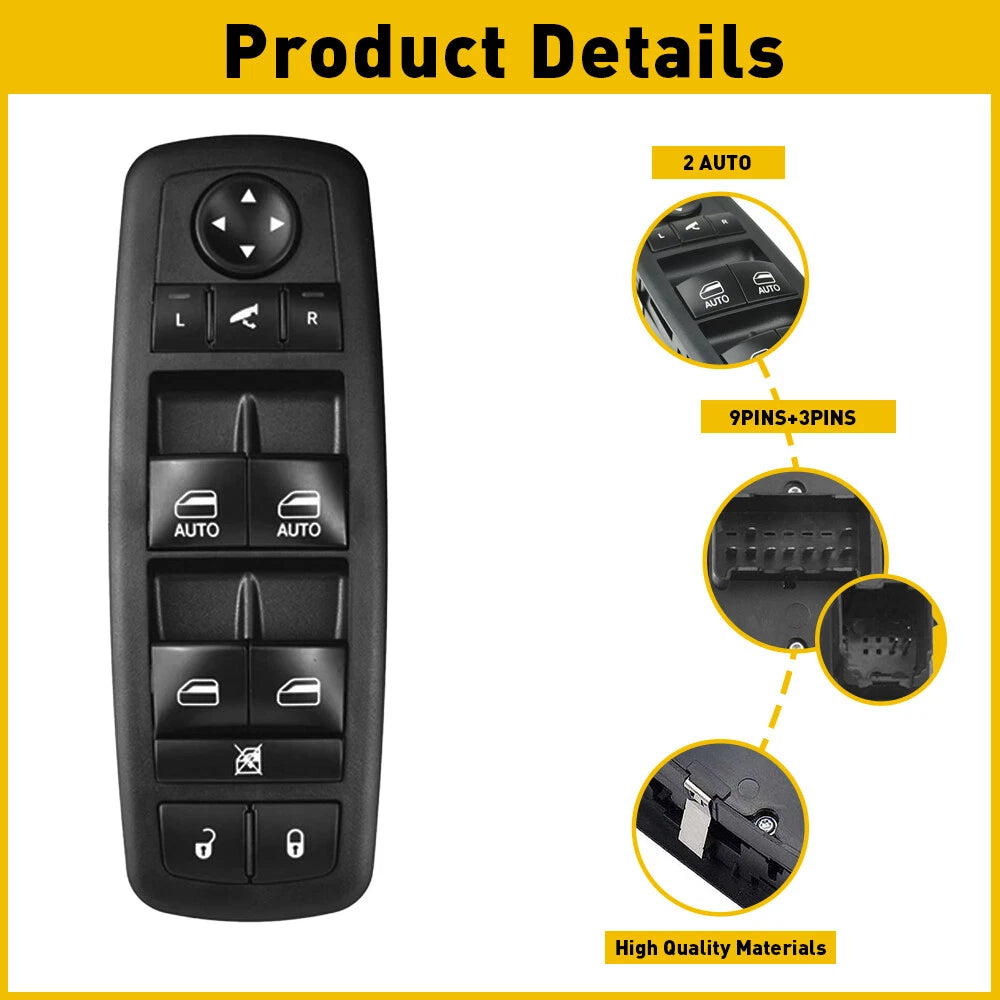 Front Door Power Window Control Switch Fit 2013-2016 Dodge Ram 1500 2500 3500 US 6B93BC-57