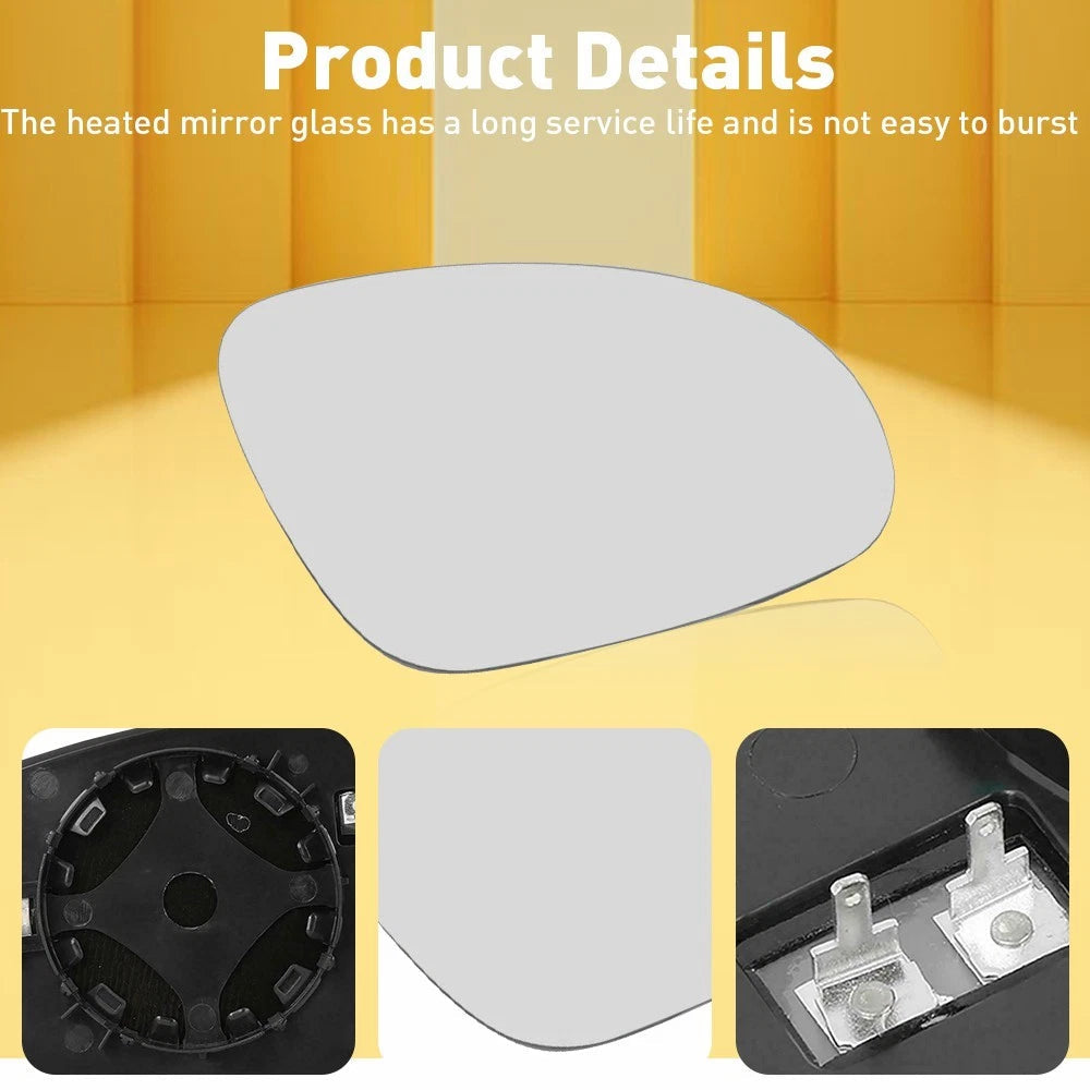 Passenger Side Mirror Glass for 2011-2019 Volkswagen VW Passat Jetta Beetle EOA 6B93BC-57