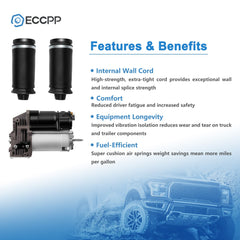 3PCS Rear Suspension Spring + Air Compressor Pump For Mercedes X164 GL350 GL450 6B93BC-57