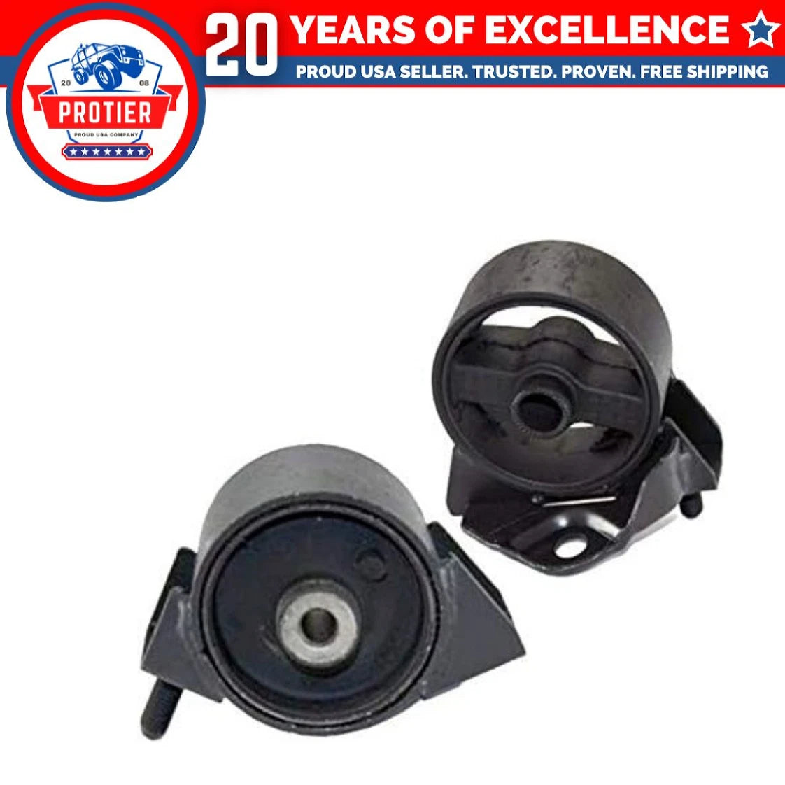 Front & Rear Motor Mount Fit 1999-2000 Hyundai Elantra 2.0L for Manual Trans 6B93BC-57