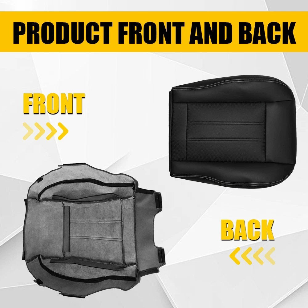 Fit 2011-2016 Chrysler Town Country LH Driver Leather Bottom Seat Cover Black EA 6B93BC-57