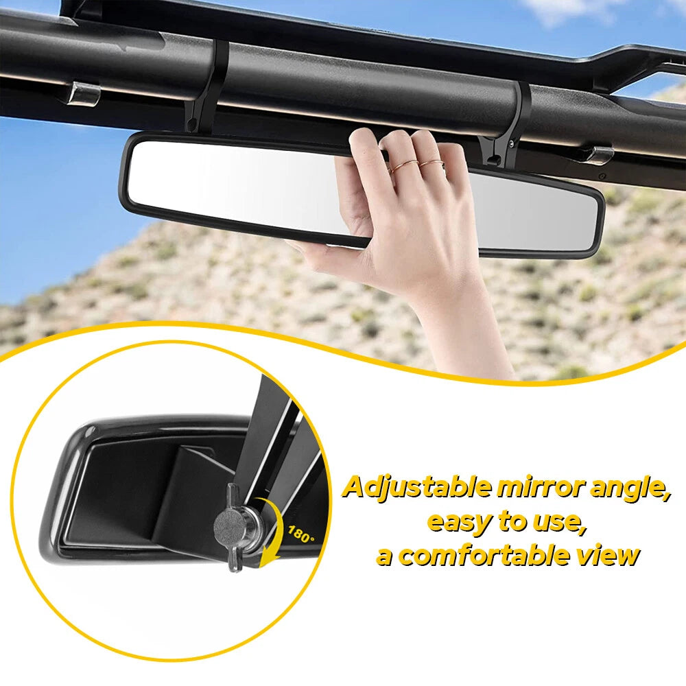 View Center Mirror w/ 2" Roll Bar For Kubota RTV 900/1100/1140 RTV X-series EOA 6B93BC-57