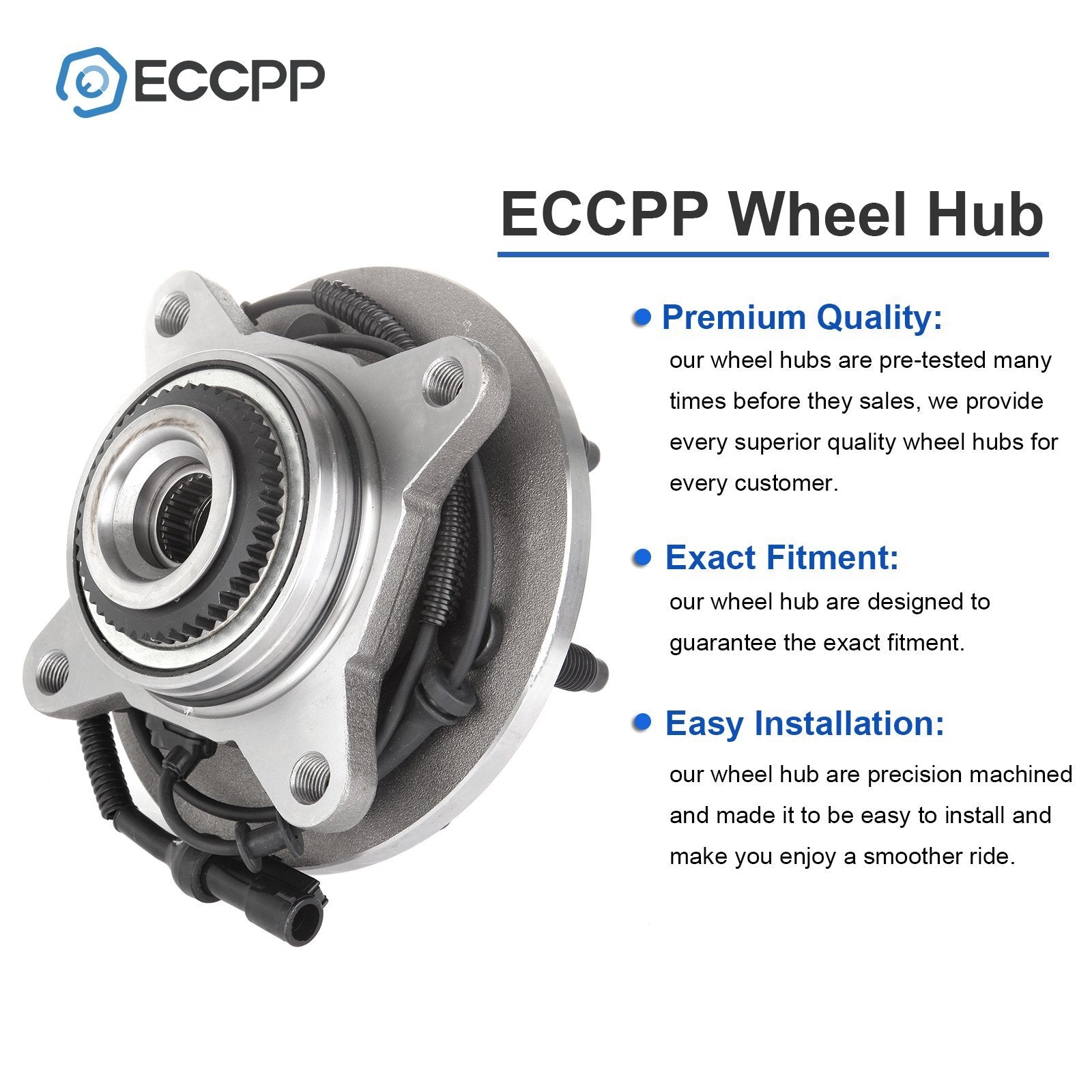 2 Pcs Wheel Hub Bearings Assembly Front For Ford F-150 Expedition 4WD 6 Lug Only KOEEP