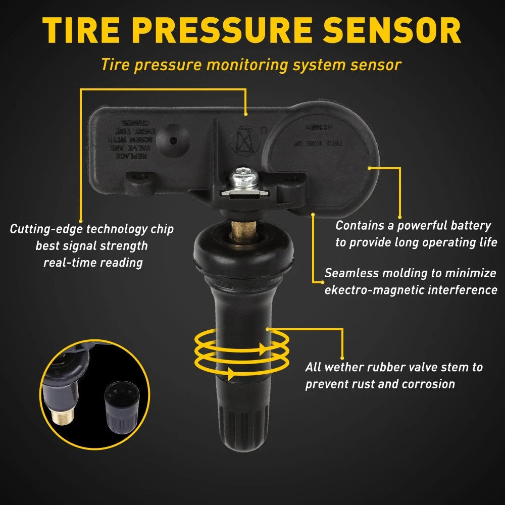 4pcs OEM TPMS Tire Pressure Monitoring Sensors For Chevy GMC 13586335/13598771 6B93BC-57