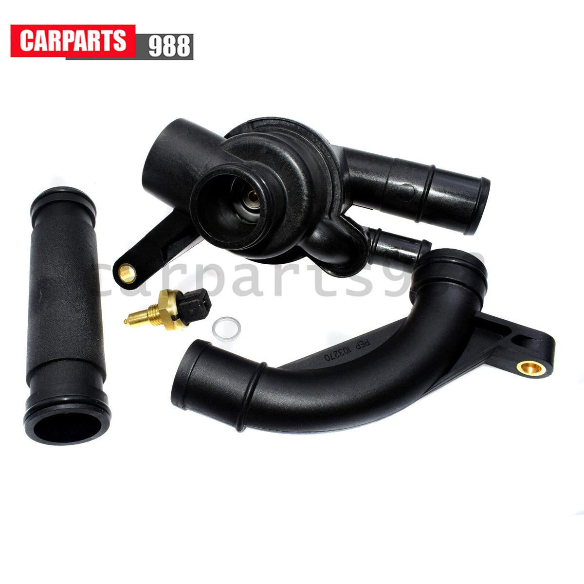 4PCS Thermostat Housing Assembly & Pipe & Sensor for Land Rover Freelander 02-05 6B93BC-57