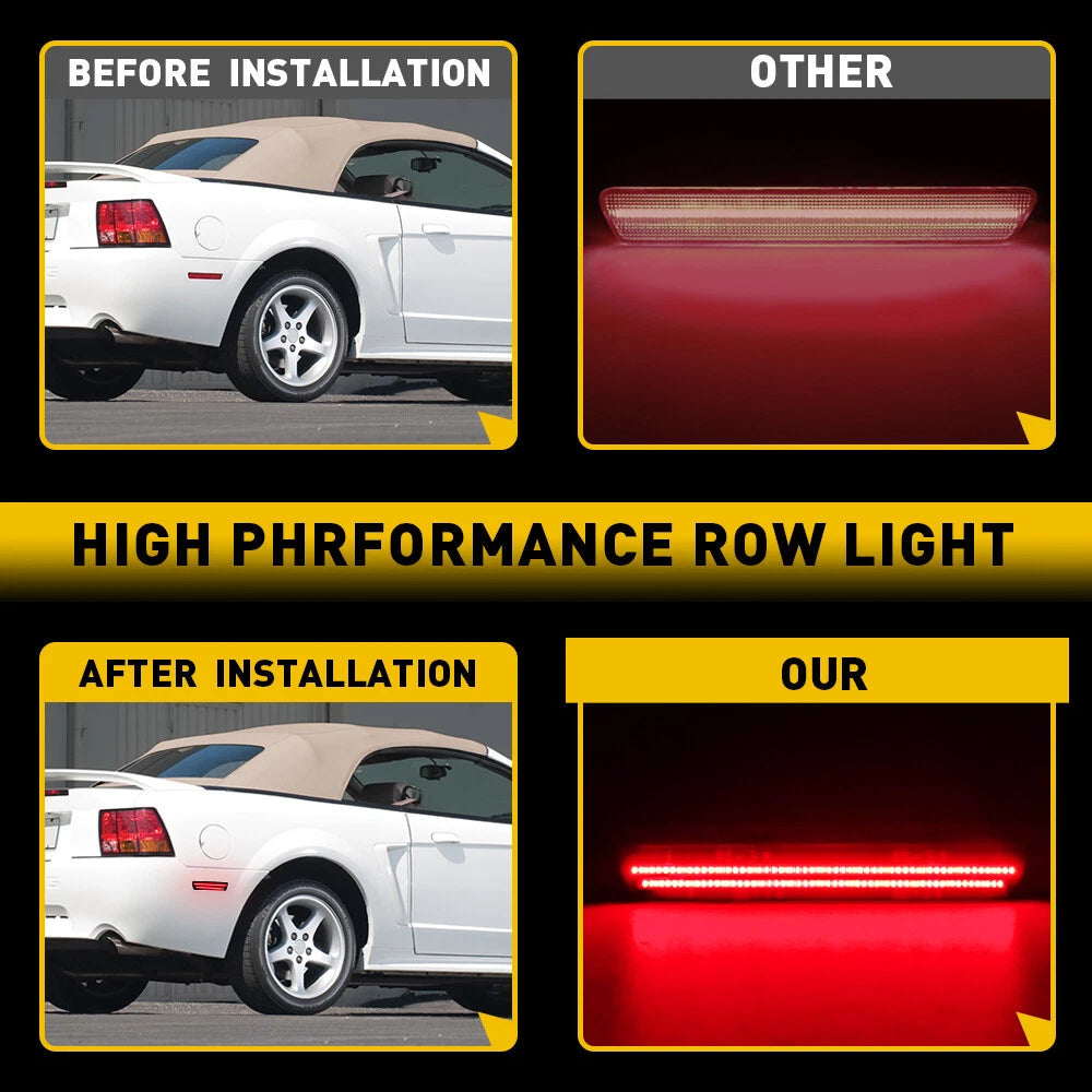 SMOKED Lens Rear LED Side Marker Light Bumper Reflector For 99-2004 Ford Mustang 6B93BC-57