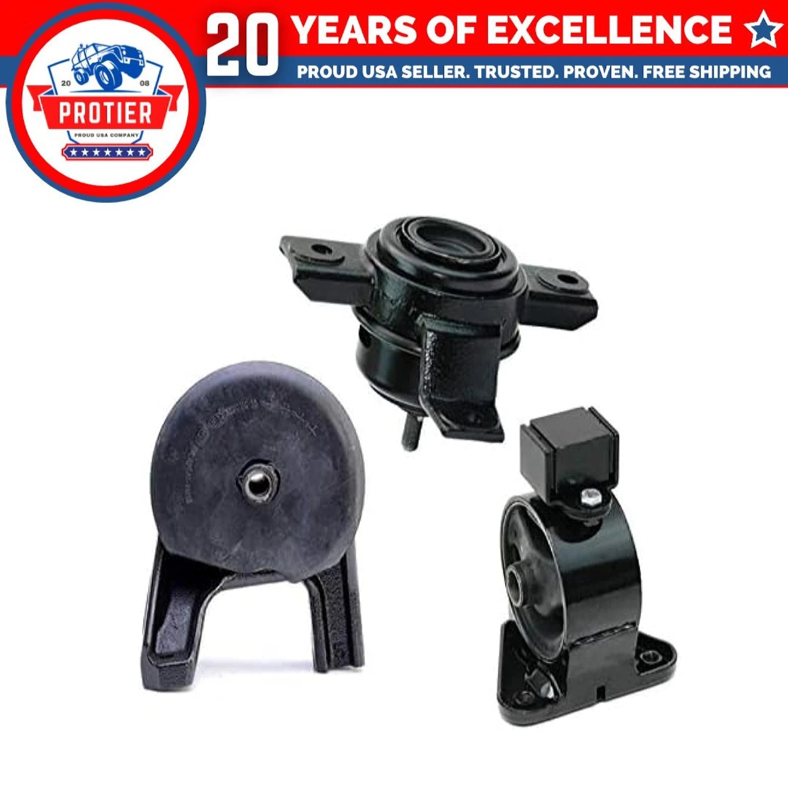 Fits Hyundai Santa Fe/Kia Sorento 2.4/3.5L 2010-2013 2WD Motor Mount Set 3PC : 6B93BC-57