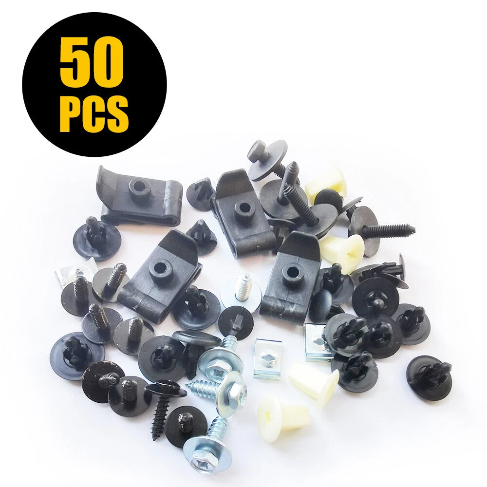 50PCS Engine Under Cover Clips Mudguard Shield Screws for Universal Toyota Lexus 6B93BC-57