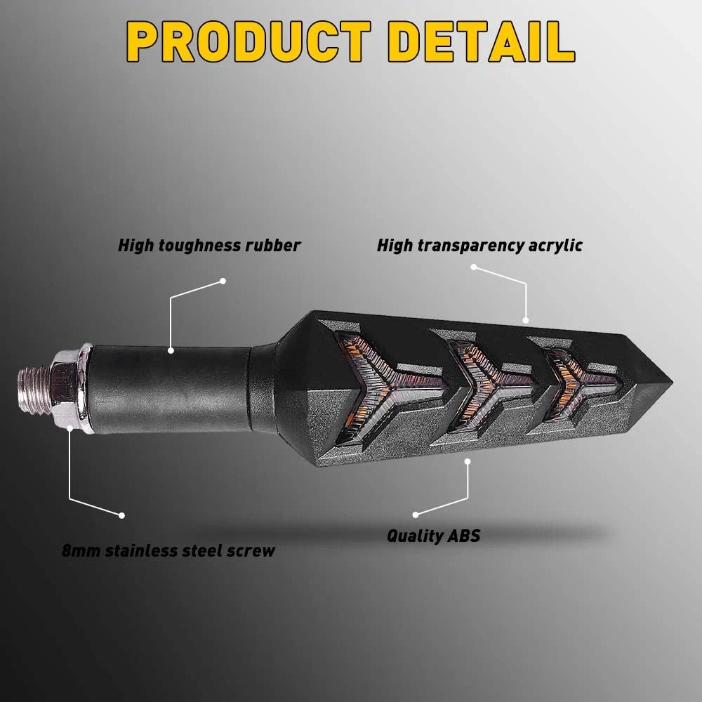 LED Motorcycle Turn Signals Blinker Lights Amber For Suzuki DRZ400s DRZ400sm 6B93BC-57