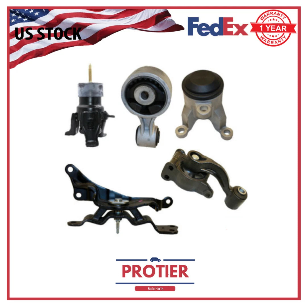 Motor & Trans Mount 5PCS Set Fit 11-14 Nissan Quest 3.5L for Auto CVT Trans 6B93BC-57