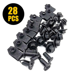 Car Engine Splash Shield Bumper Hardware Kit Body Bolt Screw Nut Clip Rivet 28pc 6B93BC-57