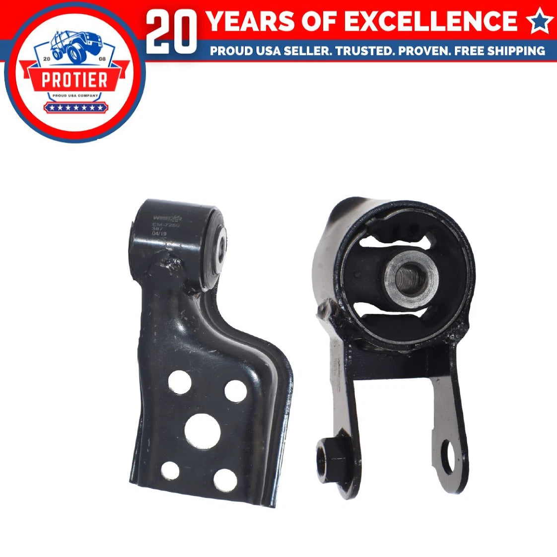 Torque Strut Mount 2PCS Set Fit 2012-2019 Toyota Prius C 1.5L-L4 Replaces 6B93BC-57