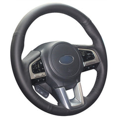 Leather Steering Wheel Hand-stitch on Wrap Cover For Subaru Outback XV Forester