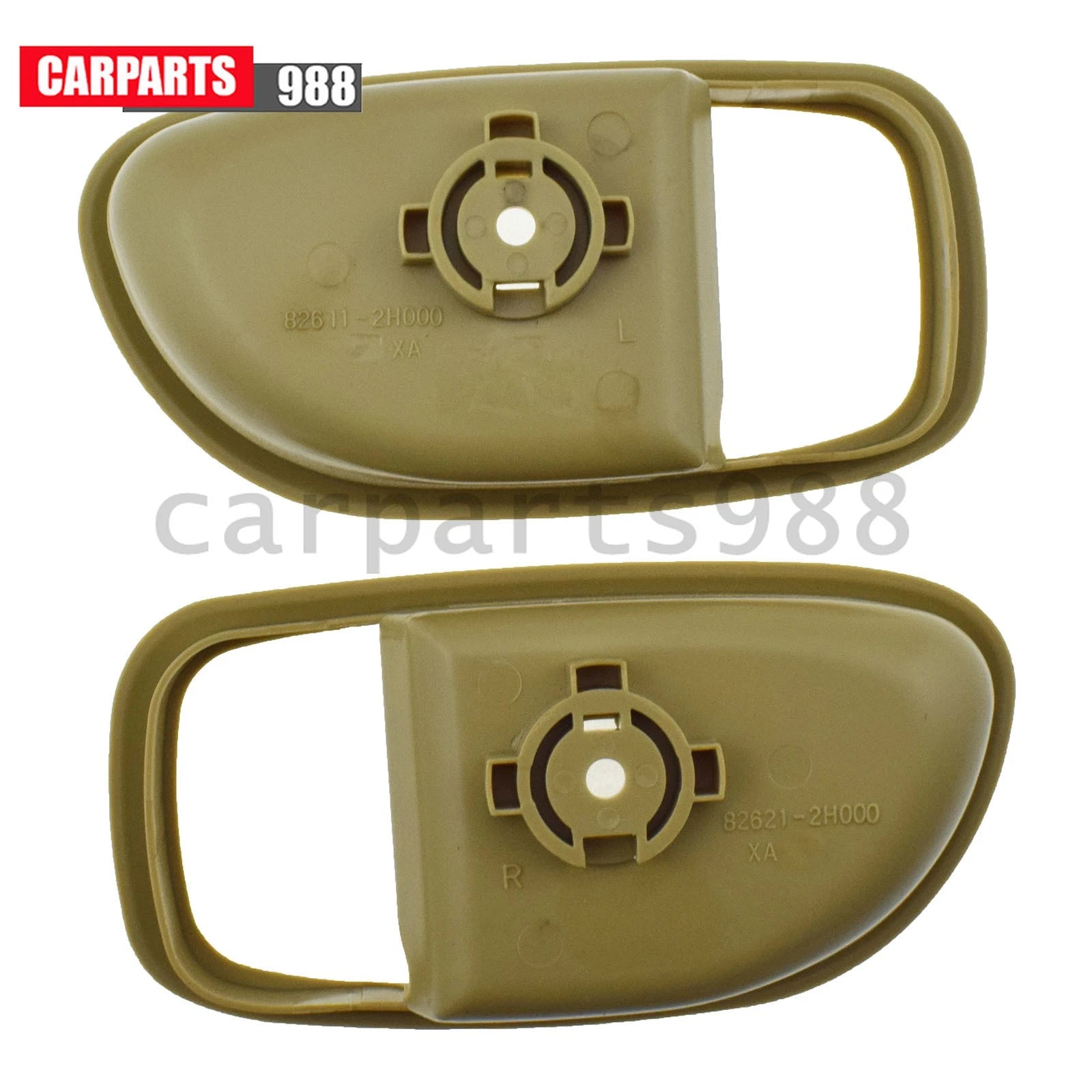 2Pcs Left Right Beige Interior Door Handle Bezel For 2007-2010 Hyundai Elantra 6B93BC-57