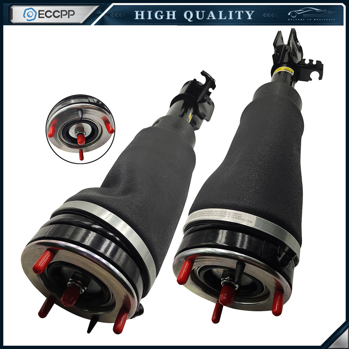 Front Pair Air Suspension Spring Struts For Land Rove Rang Rover L322 W/VDS