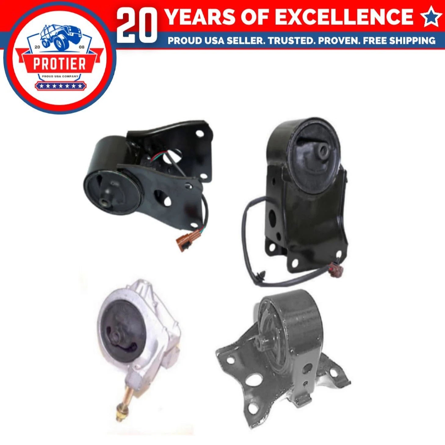 Motor & Trans Mount Set 4PCS Compatible for 2000-2001 Infiniti I30 / 02-04 I35 6B93BC-57