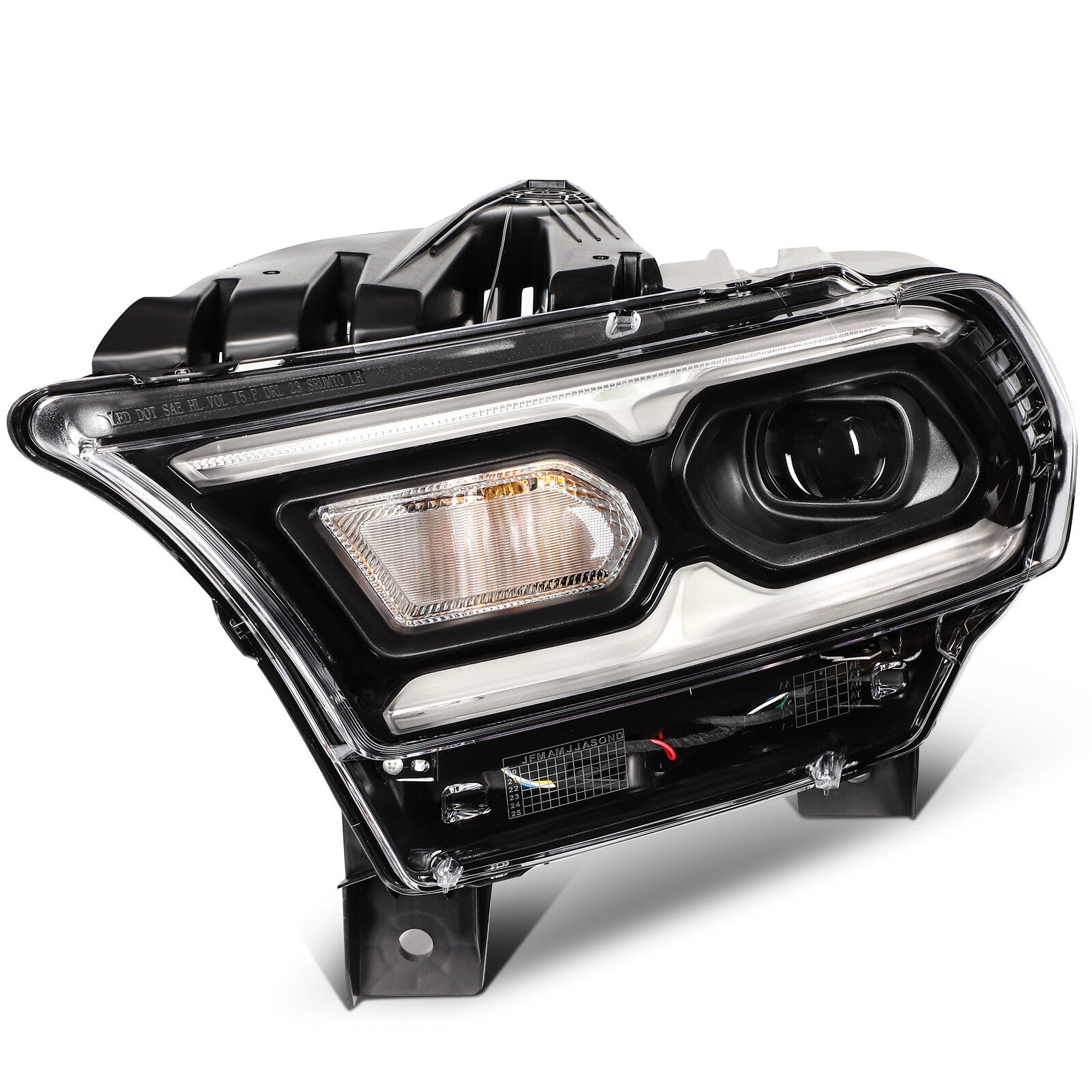 Headlight Assembly Left Side For 2024-2021 Dodge Durango Black w/LED DRL 6B93BC-57