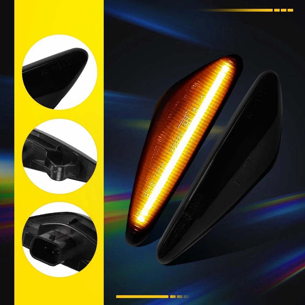 6x For 2016-22 Mazda MX-5 Miata MX5 LED Front Rear Side Marker Lights Smoked EOA 6B93BC-57