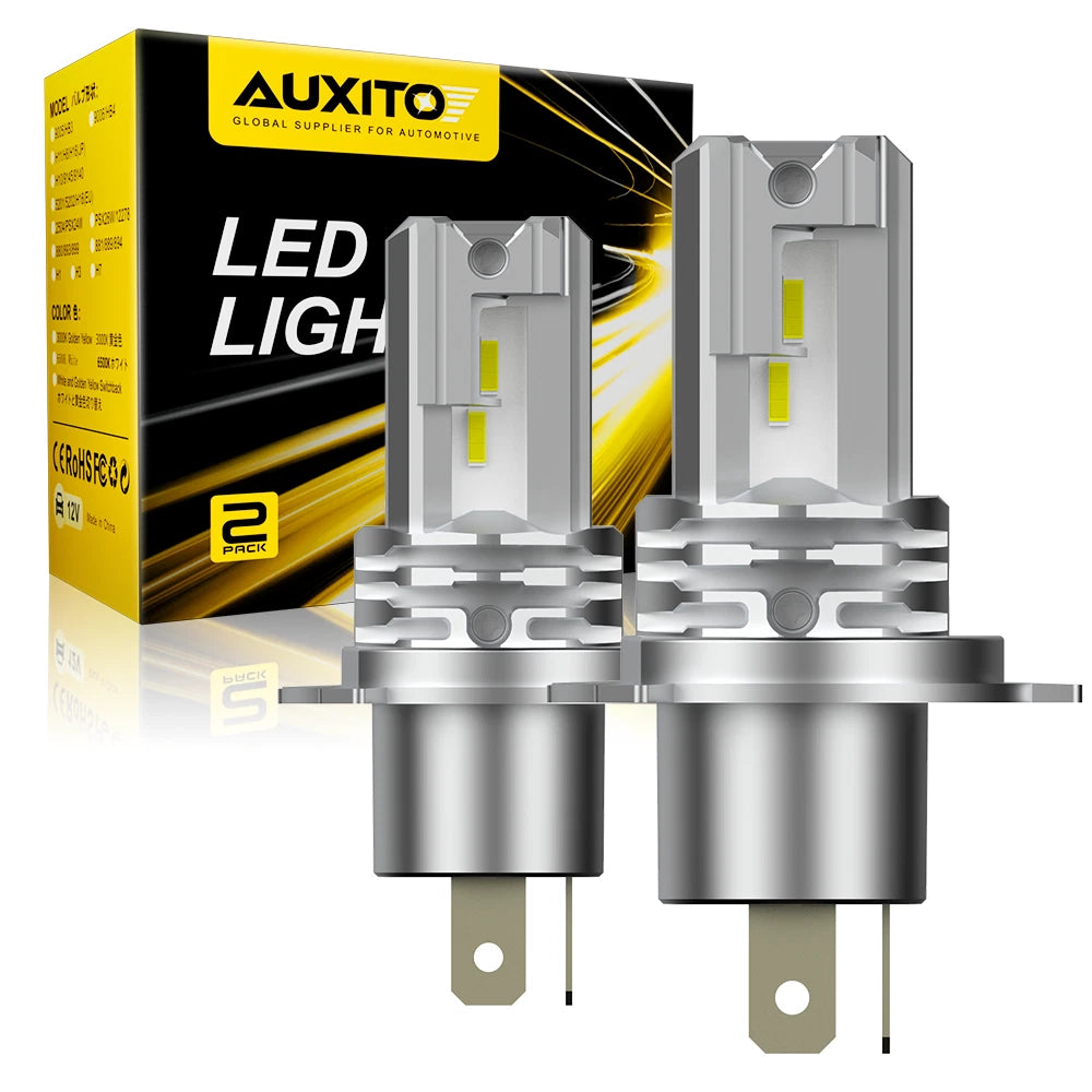 2X AUXITO H4 9003 HB2 24000LM LED Headlight High Low Beam 6500K Bulbs M4 EOA AUXITO