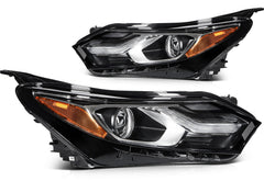 Pair Kit Halogen Headlights Assembly For 2018-2020 Chevrolet Equinox Black Amber 6B93BC-57